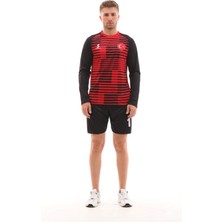 Sportech Sünger Destekli Kaleci Forma Takımı, Kırmızı-Siyah K0142