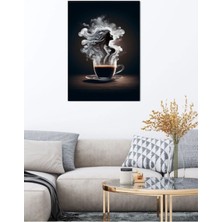 Kahve Dumanı Kız Kanvas Tablo Canvas Ev Duvar Dekarasyon Duvar Süsü Ölçü Seçmeyi Untmayınız