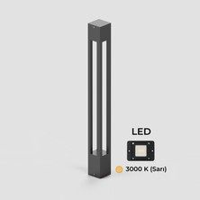 Led’li Alüminyum Peyzaj Aydınlatması | 100 cm Bollard Bahçe Aydınlatma Direği