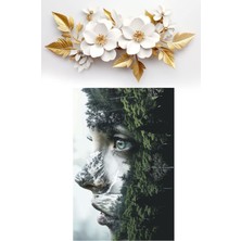 Doğa Görünümlü Kanvas Kız Tablo Ev Duvar Ofis Hediyelik Salon Dekarasyon Süsü Ölçü Seçmeyi Unutmayın