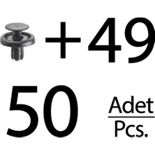 Alpha Auto Part Toyota için 50 Adet Paspas Döşeme Alt Koruma ve Spoiler Klips