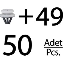 Alpha Auto Part Renault Clio 2, Megane 1, Trafic 2 için 50'li Döşeme Klips