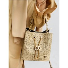 Just Polo 2065 Vizon Kadın El ve Omuz Çantası