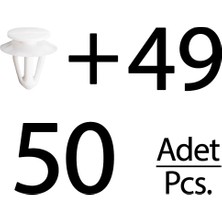 Alpha Auto Part Opel için 50 Adet Döşeme Klips