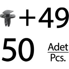 Alpha Auto Part Peugeot, Citroen için 50 Adet Davlumbaz Klips