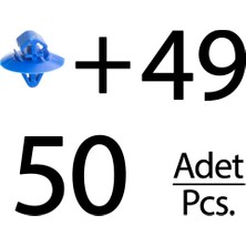 Alpha Auto Part İveco, Opel, Renault için Tampon Uç Klips - 50 Adet