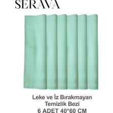 6'lı Mikrofiber Bez – Leke ve Iz Bırakmayan Temizlik Bezi (40X60)