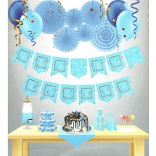 Iyiki Doğdun Mavi Temalı Uzar Yazı Banner