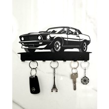Klasik Araba Temalı 7 Kancalı Metal Duvar Anahtar Askısı Anahtarlık Ev Dekorasyon Askılığı
