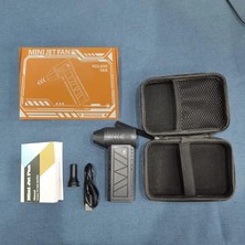 Mini Jet Fan Turbo Hızlı Fan 130000RPM Yüksek Hız Güç Üfleme Turbo Fan (Premium Karbon Fiber Taşıma Çantalı)