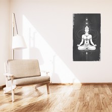 Bohem Tablo Meditasyon Enerjisi Spiritüel Tek Renkli Vintage Bohem Duvar Sanatı Çerçevesiz Tablo