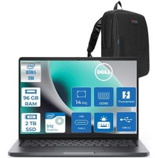 Dell Pro 14 Intel Core 5 120U 96GB Ddr5 2tb SSD Intel Graphics 14" Fhd+ IPS 300NITS Windows 11 Pro Taşınabilir Bilgisayar PC14250C516520H23 + Zettaçanta