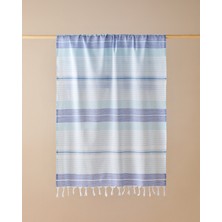 English Home River Pamuklu Çizgili Peştamal 90 x 150 cm Lacivert- Mavi