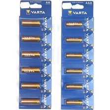 Varta Longlife 6 aa Kalem+ 6 aaa ince pil seti
