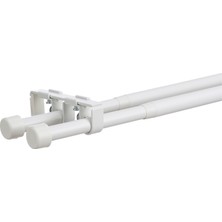 IKEA Bekräfta Perde Çubuğu 120-210 cm 19 mm Kolay Montaj Beyaz Ayarlanabilir Set