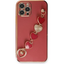 iPhone 12 Pro Max Kılıf Esila Silikon - Kırmızı
