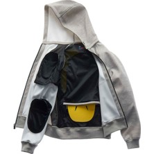 Blauer Easy Men Open Hoody Korumalı Motosiklet Montu Gri