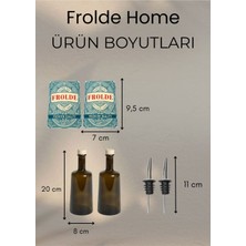 Home 2'li Amber 500 ml Cam Ayçiçek Yağı Zeytinyağı Şişesi Yağdanlık