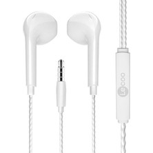 Lecoo EH104W 3.5 mm Jacklı Kablolu Kulak Içi Mikrofonlu Kulaklık Beyaz