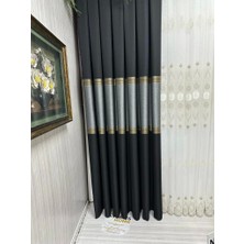 Nivemeshome Manavgat Siyah FT632113 V-903 1/3 Sık Pileli Fon Perde Apm
