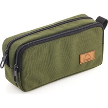 Hedgebag Çift Göz Kalem Kutu Hb 2323-10 Haki 8681506310101