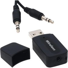 PM-15152 Bluetooth Wireless To 3.5mm Jack Audio Ses Mp3 Alıcı (Receiver Çevirici Adaptö