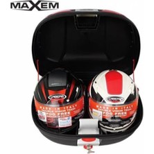 Motosiklet Arka Çanta 45 Litre Sırt Dayama ve Üst Tabla Full Set Beyaz