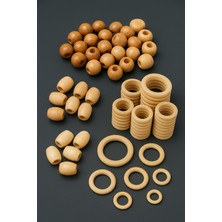 Taha Hamak 50 Adet 14MM Ham Ahşap Boncuk