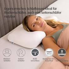 Güzellik Yastığı – 2'si 1 Arada Ortopedik Visco Hafızalı Köpük VE%100 Saf Dut Ipek Ergonomik Yaşlanma ve Tasarım, Cilt ve Saç Koruyucu, Lüks ve Cilt Dostu Yastık (Pembe)