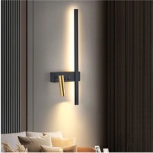 Dekoratif Gold Kaplamalı Samsung Ledli Duvar Aplik Tekli Günışığı Otel Salon Yatak Odası
