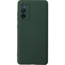 Samsung Galaxy S20 Fe Kılıf Nano Içi Kadife Silikon - Koyu Yeşil