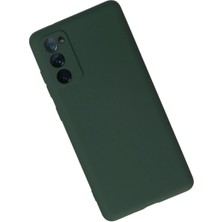 Samsung Galaxy S20 Fe Kılıf Nano Içi Kadife Silikon - Koyu Yeşil