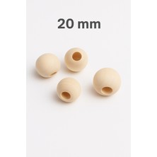 Taha Hamak Tahahamak 40 Adet  20MM Ahşap Boncuk
