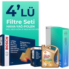 BOSCH Skoda Fabia 1.0 TSi Filtre Bakım Seti Shell Motor Yağlı (2020-2024) 4 Lü