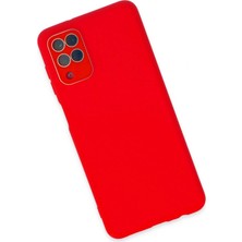 Samsung Galaxy A22 Kılıf Lansman Glass Kapak - Kırmızı