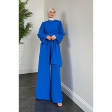 Akel Beli Lastikli Tulum Mavi