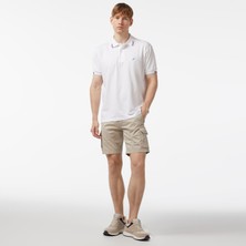 Nautica Erkek Bej Regular Fit Şort Standart Kalıp ile Günlük Kullanım için Rahat Tasarım