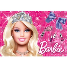 Deniz Parti Barbie Dikdörtgen Pasta Yenilebilir Resim Baskı 28x19 cm