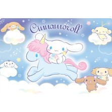 Deniz Parti Cinnamoroll Dikdörtgen Pasta Yenilebilir Resim Baskı 28x19 cm