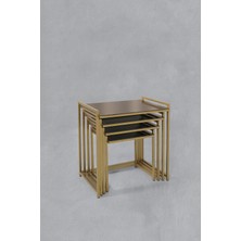 Gold Cam - Tepsi Model  4 Lü Zigon Sehpa Zigon
