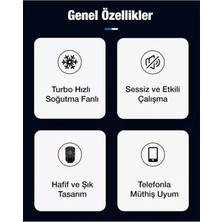 Fl-A2 Pro Ultra Güçlü Turbo Hava Soğutmalı Cep Telefon Soğutma Fanı Radyatör Soğutucu