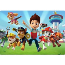 Deniz Parti Paw Patrol Dikdörtgen Pasta Yenilebilir Resim Baskı 28x19 cm