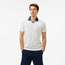 Nautica Erkek Beyaz Classic Fit Polo Yaka T-Shirt