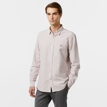 Nautica Erkek Bordo Classic Fit Gömlek