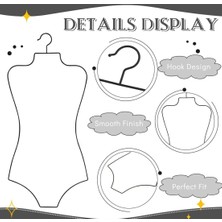 Metal Vücut Formlu Bikini Mayo Askısı Siyah Kaplama(1 Adet)