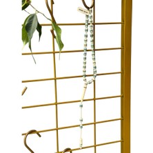 Deve Kemiği Mavi Beyaz Erkek Doğal Taş Tesbih