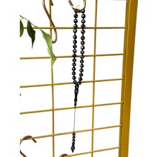 Siyah Mavi Noktalı Kuka Erkek Doğal Taş Tesbih