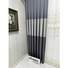 Nivemeshome Manavgat Antrasit FT632113 V-2505 1/3 Sık Pileli Fon Perde Apm