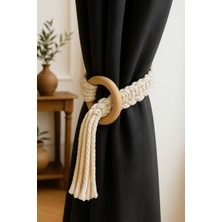 2 Adet Braid Krem Perde Süsü