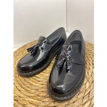 Siyah Rugan Loafer Ayakkabı
